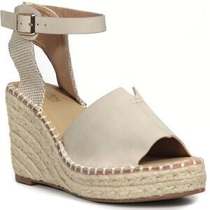 Catharine Malandrino beige estar wedge espadrilles sandals size 8.5